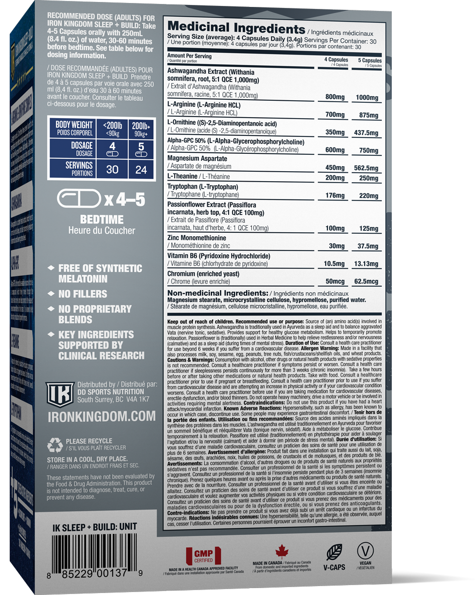 SLEEP + BUILD Iron Kingdom Sports Nutrition